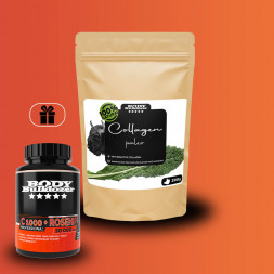Natural 100% Paleo Collagen 200 g + C 1000 Rosehip 30 tabl - BodyBulldozer