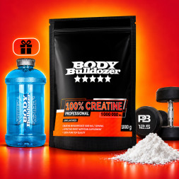 100% Creatine Professional 1000 g + Láhev 2000 ml - BodyBulldozer