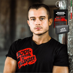 Triko ROCKSTAR 231 černé + Krabička na tablety + Best Whey 45g - BodyBulldozer