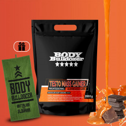 Testo Mass Gainer 2000 g + Ručník BATTALION zelené - BodyBulldozer
