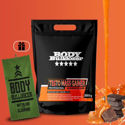 Testo Mass Gainer 2000 g + Ručník BATTALION zelené - BodyBulldozer