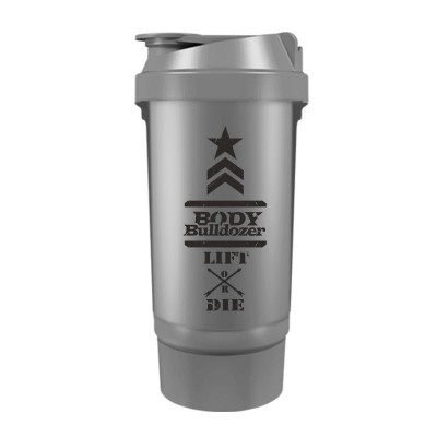 Šejkr Smart LIFT OR DIE stříbrný 650 ml - BodyBulldozer